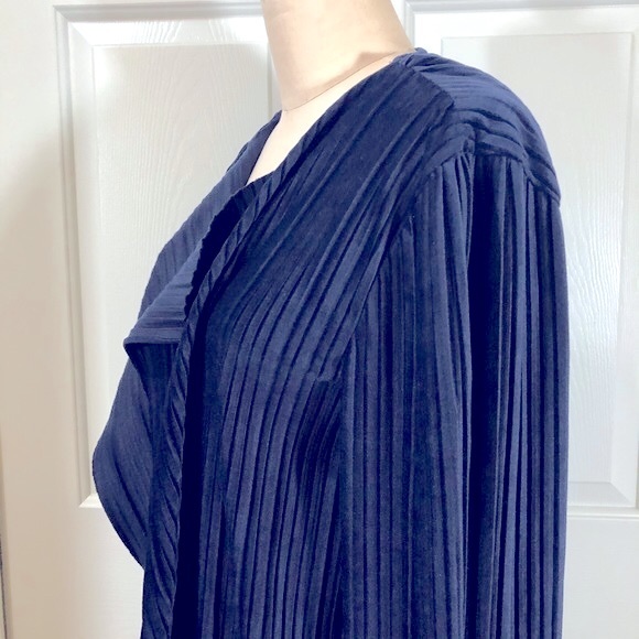J.O.A Duster Velvet Cardigan Draped Jacket Size Medium - Picture 9 of 15